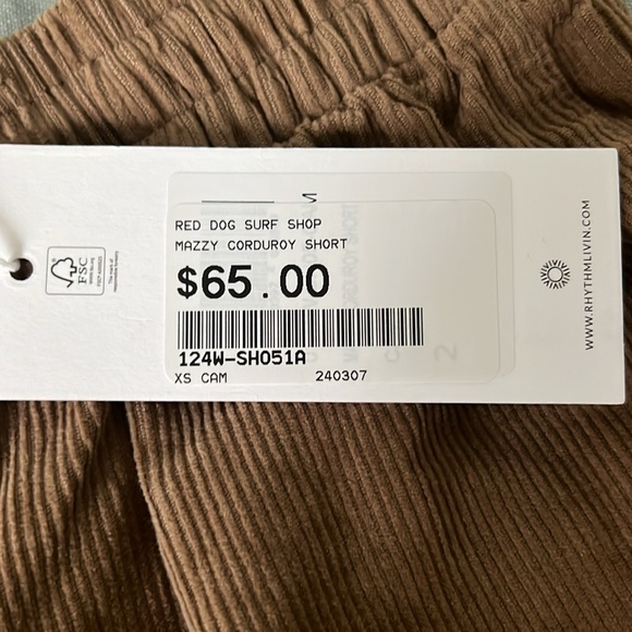 Rhythm corduroy shorts - Picture 2 of 4